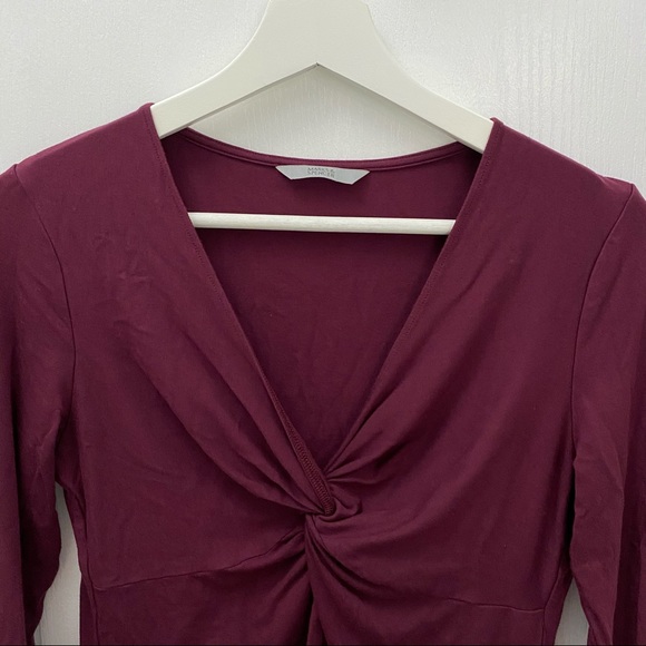 Marks & Spencer Twist Knot Long Sleeve Top sz 14uk - Picture 2 of 6